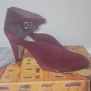 Bella Vita Red Heels with Ankle Strap